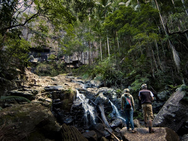 Couple at Protesters Falls, Nightcap National Park, Northern Rivers